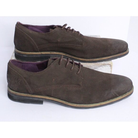 Blackstone Leather Wingtip Men's 10.5 M Brown Suede Dress Shoes Vera Cuoio - Picture 5 of 12